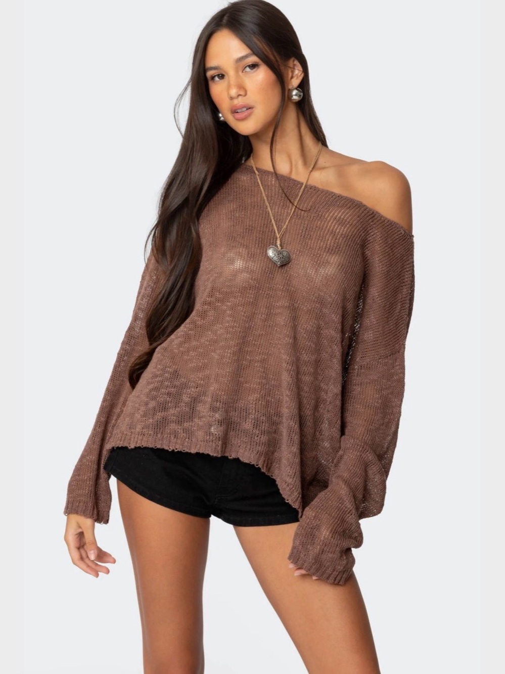 Edikted Bri Oversized Boat Neck Sweater